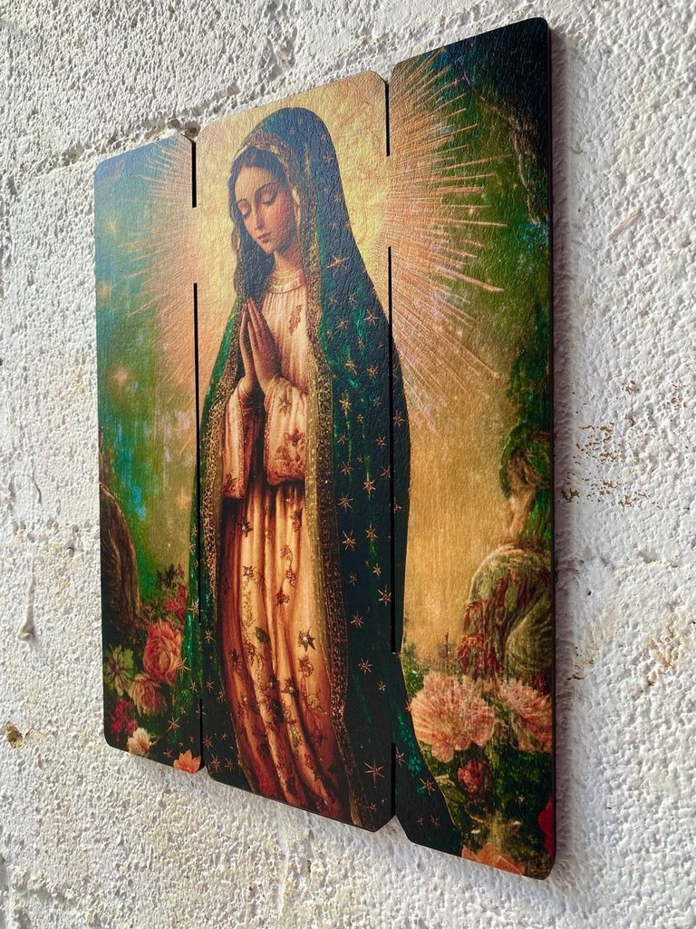 Cuadro Virgen Guadalupe Impresión Directa En Mdf 30x25cm M1
