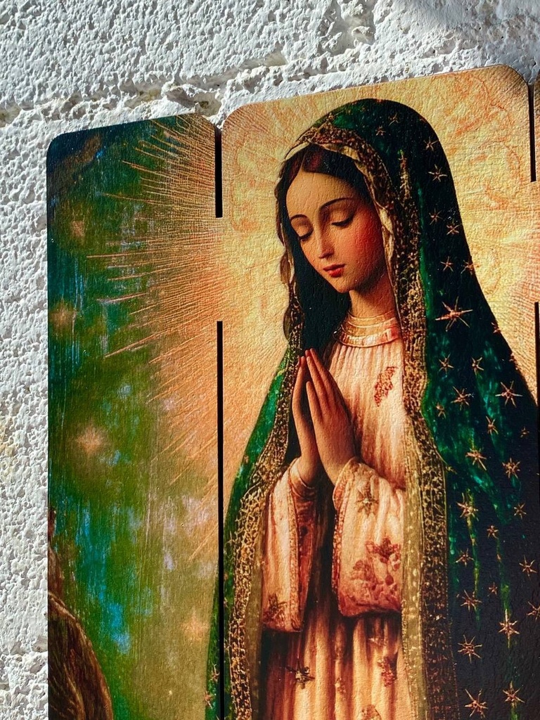 Cuadro Virgen Guadalupe Impresión Directa En Mdf 30x25cm M1