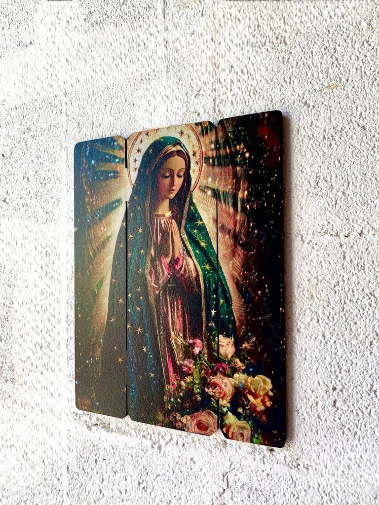 Cuadro Virgen Guadalupe Impresión Directa En Mdf 30x25cm M2