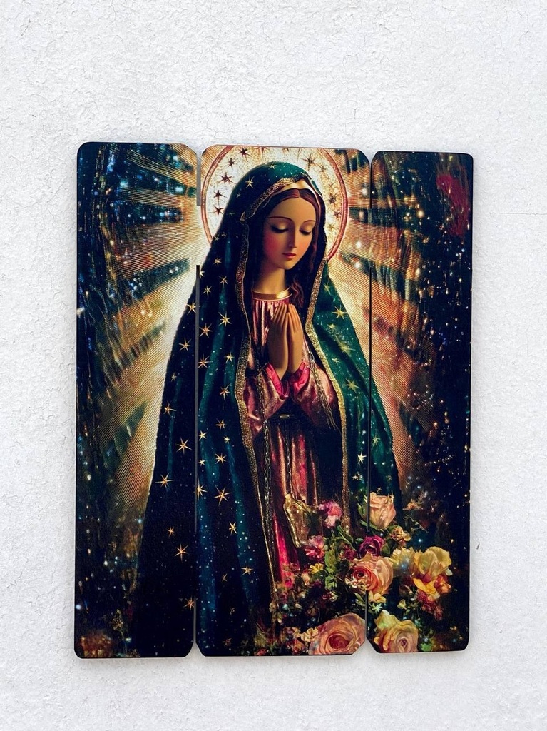 Cuadro Virgen Guadalupe Impresión Directa En Mdf 30x25cm M2