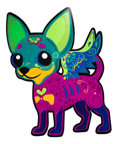 Cuadro Perro Alebrije Impresión Directa (madera Mdf, 6mm)