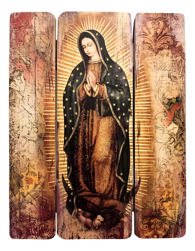 Cuadro Virgen Guadalupe Impresión Directa En Mdf 30x25cm