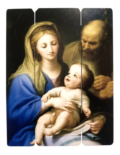 Cuadro Virgen La Santa Familia Impresión Directa Mdf 60x77cm