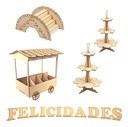 Muebles Para Mesa De Postres Y Dulces Xv Para Fiesta Kit B