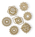 7 Chakras Reiki De 15 Cm X 15 Cm Mdf 3mm Mandalas Natural