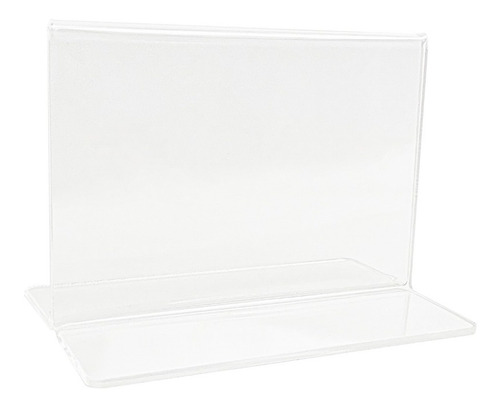 Porta Menu Portafolletos Acrílico Horizontal 10.5x14cm