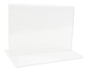 Porta Menu Portafolletos Acrílico Horizontal 10.5x14cm