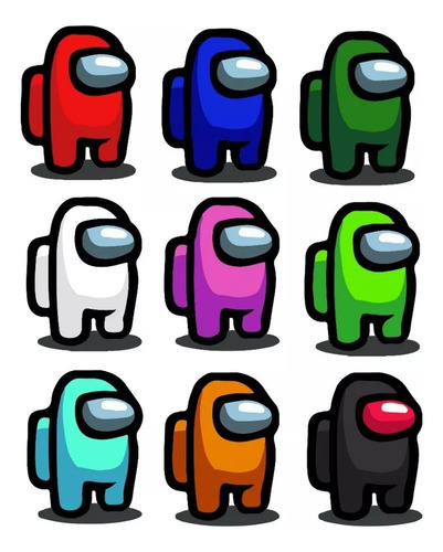 Cuadro Gamer Decorativo Among Us - 58x38 Cm - Mdf 6mm