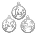 Kit 48 Esferas Navidad Personalizada Nombre Color Plata 10cm