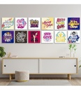 Pack 12 Cuadros Decorativos Frases Motivadoras Minimalista