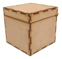 Caja Mdf 10 X 10 X 10 Baul Cuadrado Recuerdito Alhajero