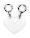 20 Llaveros De Acrílico 3mm, Corazón Partido, 7cm