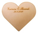 Corazon Firmas Personalizado Boda Recuerdo San Valentin Mdf