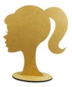 Centro De Mesa Barbie Mdf Moños Princesa Exhibidor 15cm
