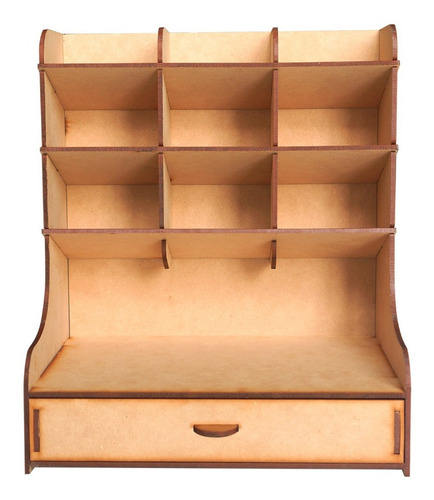Organizador Escritorio Cajonera Lapices Arte Mdf 3mm