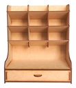 Organizador Escritorio Cajonera Lapices Arte Mdf 3mm