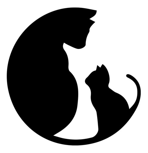 Vinil Decorativo Animales Gato  - 50x51 Cm