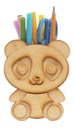Portalápices Lapicero Colores Arte Panda Mdf 3mm