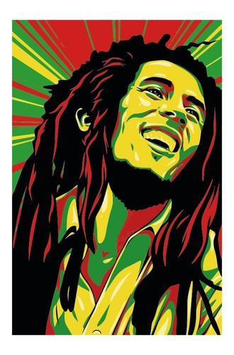 Cuadro Decorativo Bob Marley - Mdf 6mm 