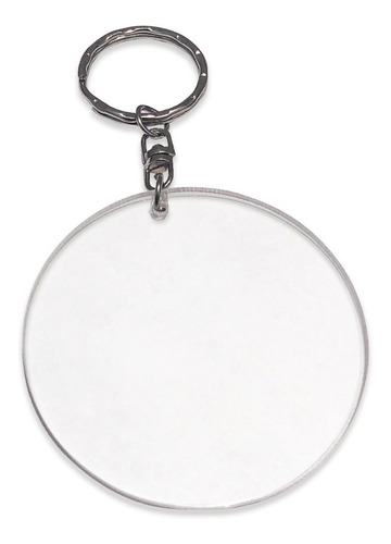 Llaveros Acrílico Redondo Cadena- 1.5cm Diámetro (pack 20) 