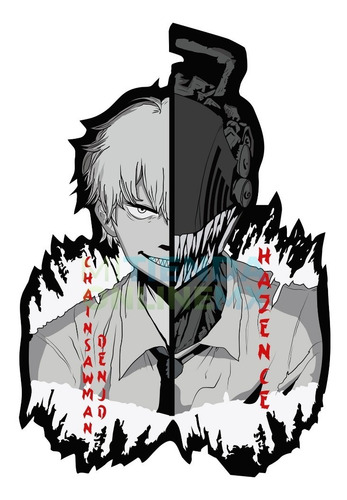 Cuadro Decorativo Chainsaw Man Anime Mdf 6 Mm - Mediano