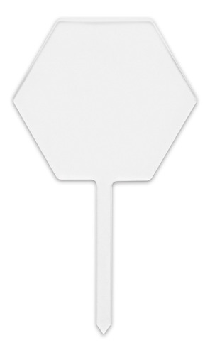Cake Topper Hexagonal Acrilico 3mm - 50 Pzs. 