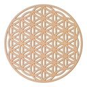 Cuadro Flor De La Vida Natural Mdf 6 Mm - 30 Cm