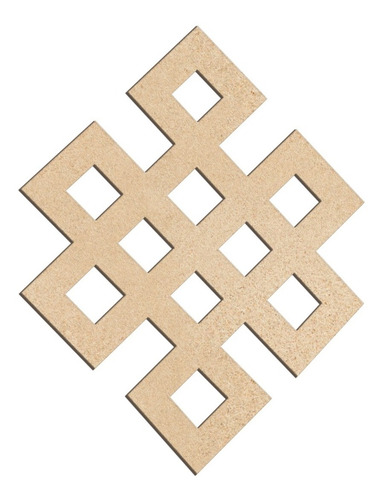 Cuadro Nudo Tibetano Abundancia Decoración 50x38 Mdf