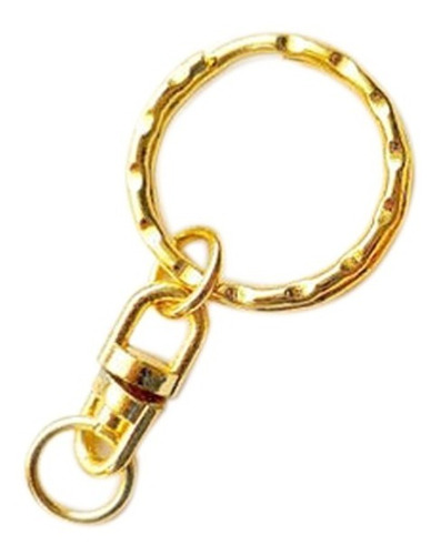 Llavero Herraje Giratorio Argolla Color Oro  100 Piezas