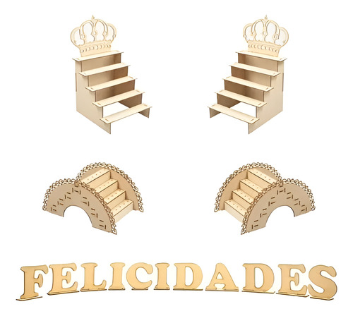 Candy Bar Xv Años Kit Mesa De Dulces, Postres, Muebles Kit F