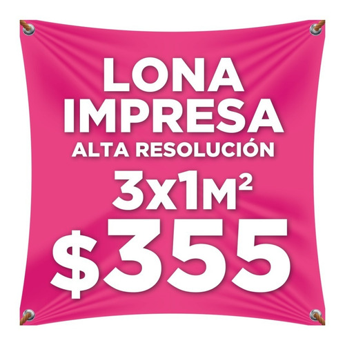 Lona Impresa 3x1m Personalizada Publicidad Eventos Anuncio
