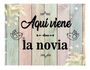 Letrero Cuadro Paje Boda Decoración 40x30cm  P03