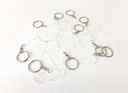 170 Llaveros Acrílico Transparente  3mm, Formas Diversas 4cm