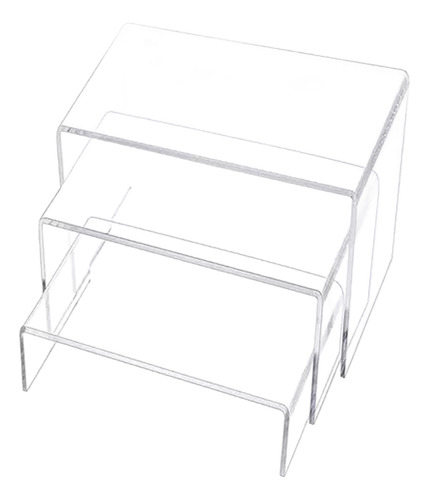 Repisa Expositor Exhibidor Acrílico Transparente 3niveles M1