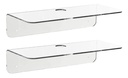 Dos Repisas Flotantes Acrílico 3mm 23 Cm Largo 10 Cm Ancho