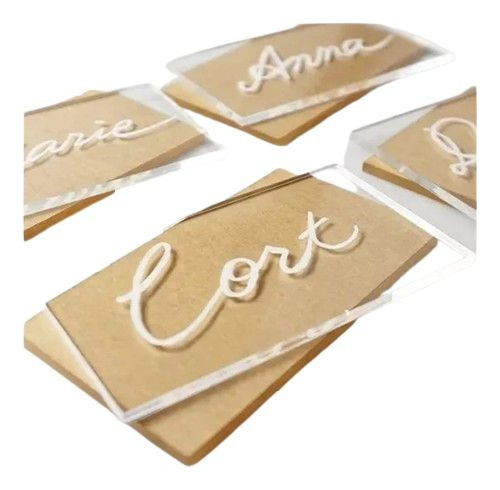 40 Tarjetas De Asiento De Acrílico Para Bodas