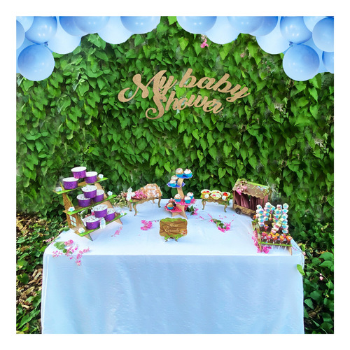 Kit Mesa Dulces Candybar Mini En Mdf Impreso Alta Calidad M1