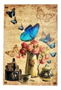 Cuadro Decorativo Vintage Hogar Oficina Mariposa Azul 20x30