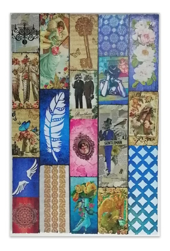 Cuadro Decorativo Vintage Hogar Oficina Collage 40x60