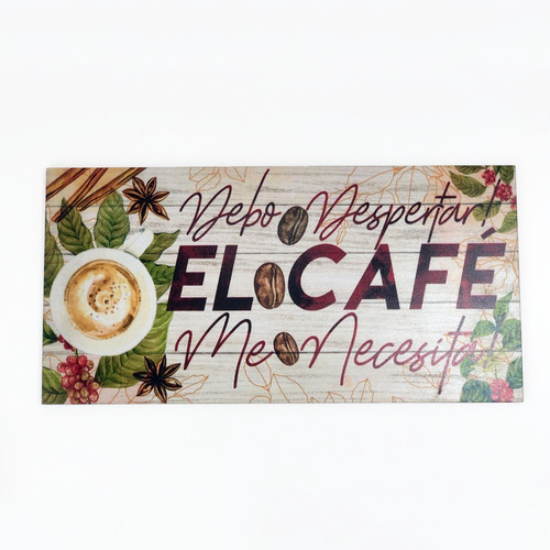 Cuadro Decorativo Cocina Hogar Oficina Debo Despertar 40x20