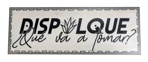 Cuadro Decorativo Cocina Hogar Oficina Dispulque 40x15