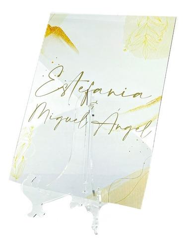 Letrero Boda Bienvenida Acrílico Mesa Decoración 90x60cm 