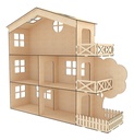 Casa Mansion Para Muñecas Pequeñas Mdf
