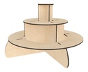 Base Circular 3 Niveles Para Mesa De Dulces Candy Bar Mdf