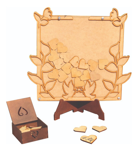 Cuadro De Firmas Libro De Invitados Boda Xv Años Acrilico 03