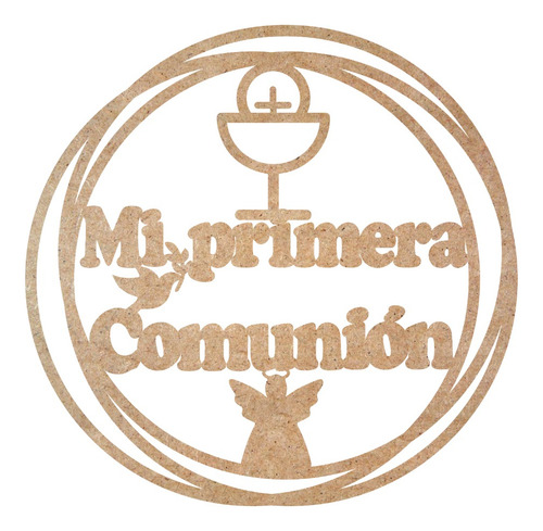 Letrero Evento Mi Primera Comunion, Mdf 3mm, 60 Cm
