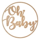 Letrero Evento Oh Baby Para Baby Shower Mdf 3mm, 60cm 
