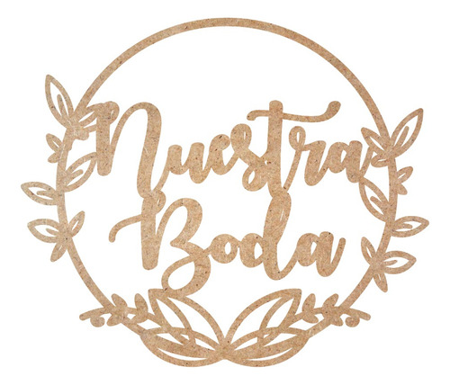 Letrero Evento Nuestra Boda Mdf  3mm, 60 Cm