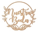 Letrero Evento Nuestra Boda Mdf  3mm, 60 Cm