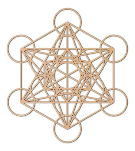 Cuadro Cubo Metatron Deco Muro Pared Decoración 30x27 3mm